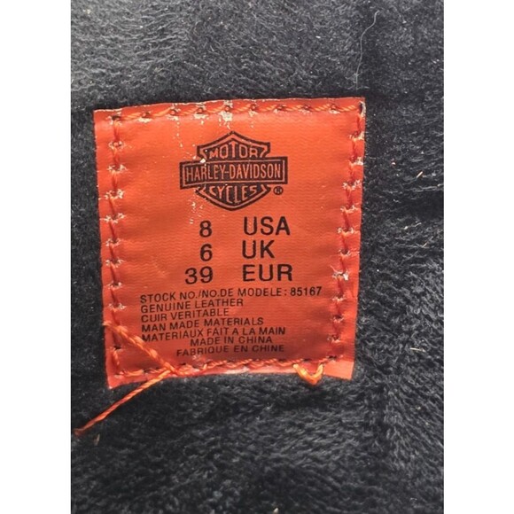 Harley-Davidson Alexa Motorcycle Boots Black Leather Back Lace 85167 Women's 8 - Picture 15 of 16